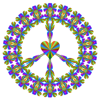 colorful animated peace sign. Peace Art by Kelly Anne Tearney